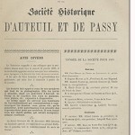 Bulletin n° 10 de la Société d'Histoire d'Auteuil et de Passy