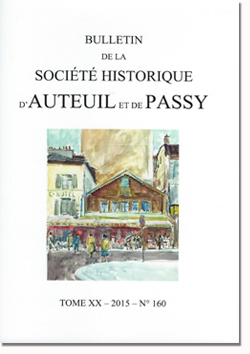 Bulletin n° 160 de la Société d'Histoire d'Auteuil et de Passy