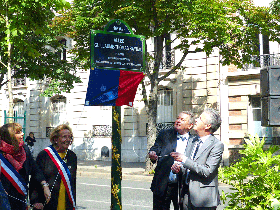 Inauguration de l'Allée Guillame-Thomas RAYNAL